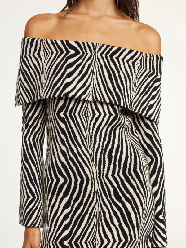 Kleider | Strickmode^By Malene Birger Bennie Midikleid Zebra