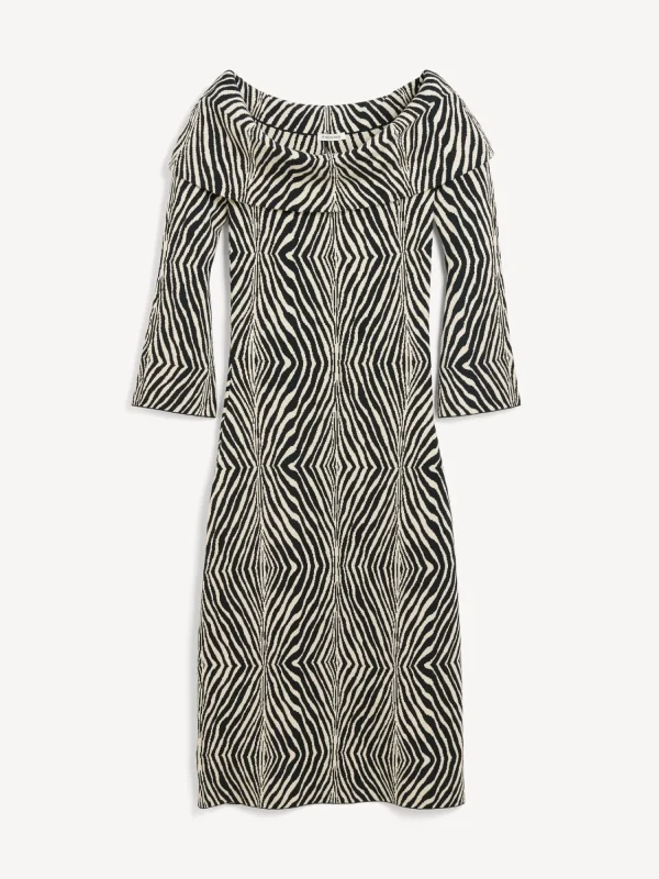 Kleider | Strickmode^By Malene Birger Bennie Midikleid Zebra