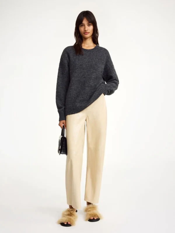 Strickmode^By Malene Birger Briella Pullover aus Mohairmischung GreyMelange