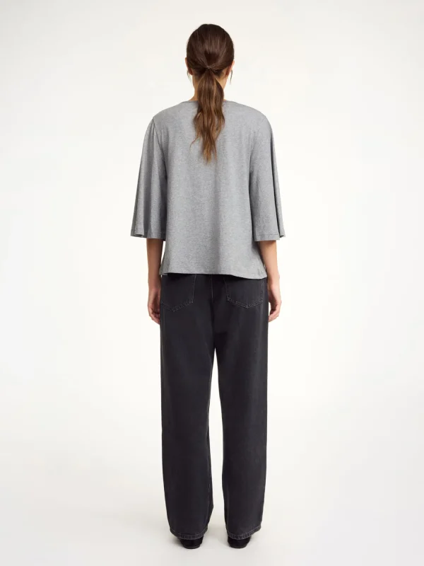 Tops & Blusen^By Malene Birger Bryar T-Shirt aus Biobaumwolle GreyMelange