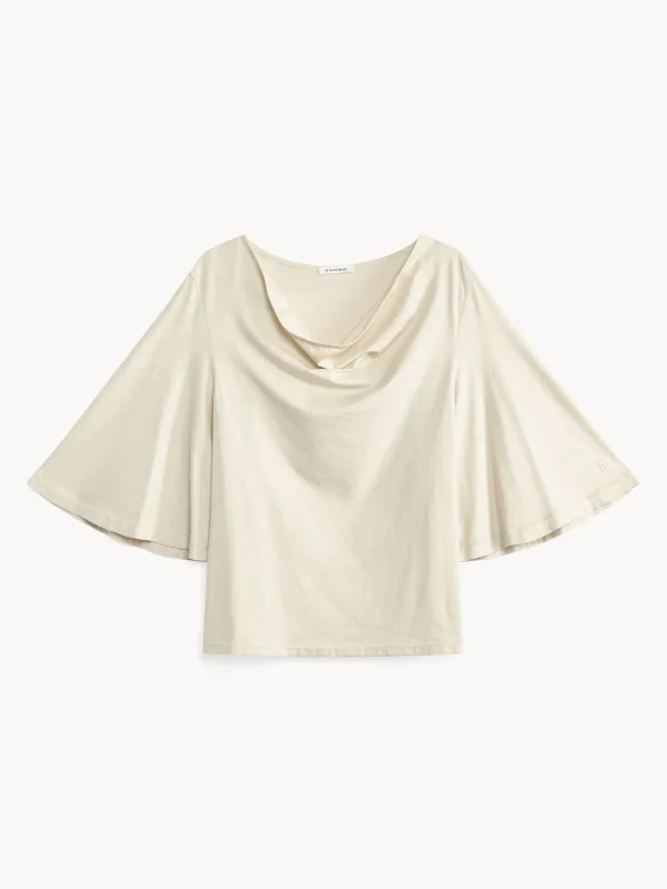 Tops & Blusen^By Malene Birger Bryar T-Shirt aus Biobaumwolle OysterGray