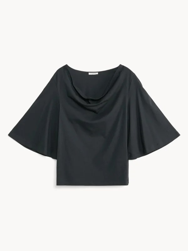 Tops & Blusen^By Malene Birger Bryar T-Shirt aus Biobaumwolle Black