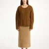 Strickmode^By Malene Birger Cierra Zopfstrickpullover Bison