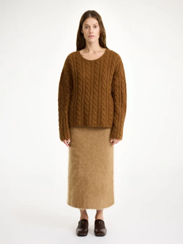 Strickmode^By Malene Birger Cierra Zopfstrickpullover Bison