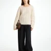 Strickmode^By Malene Birger Cierra Zopfstrickpullover OysterGray