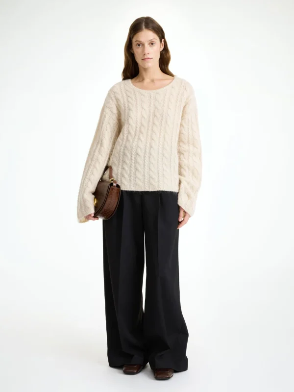 Strickmode^By Malene Birger Cierra Zopfstrickpullover OysterGray