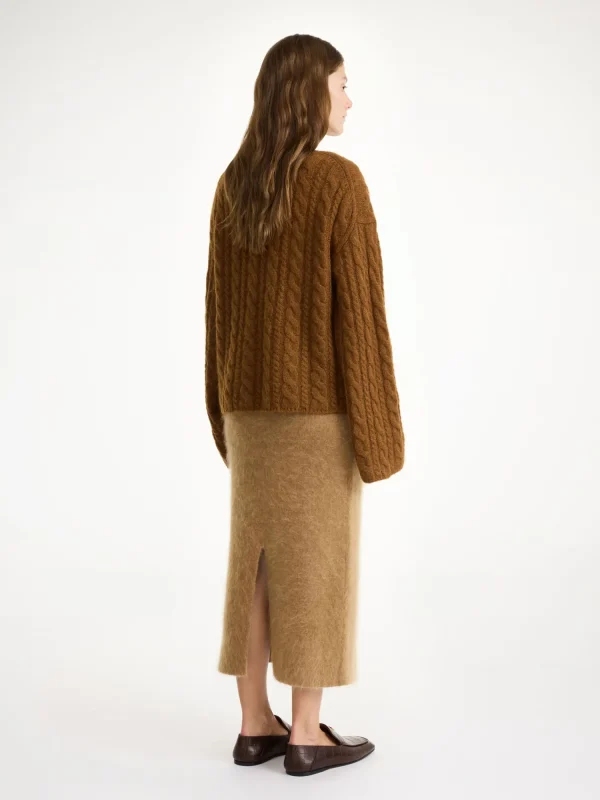 Strickmode^By Malene Birger Cierra Zopfstrickpullover Bison