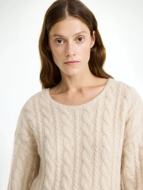 Strickmode^By Malene Birger Cierra Zopfstrickpullover OysterGray