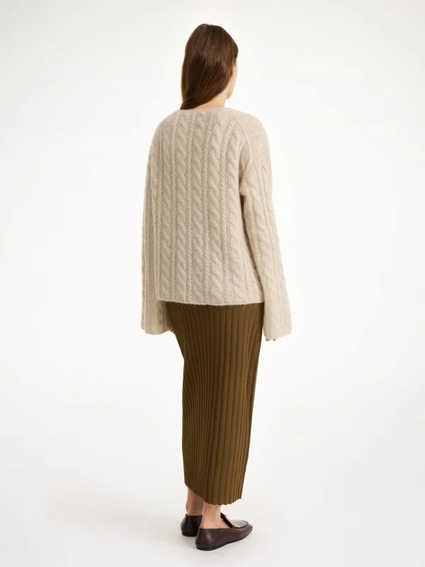 Strickmode^By Malene Birger Cimone Zopfstrickpullover OysterGray