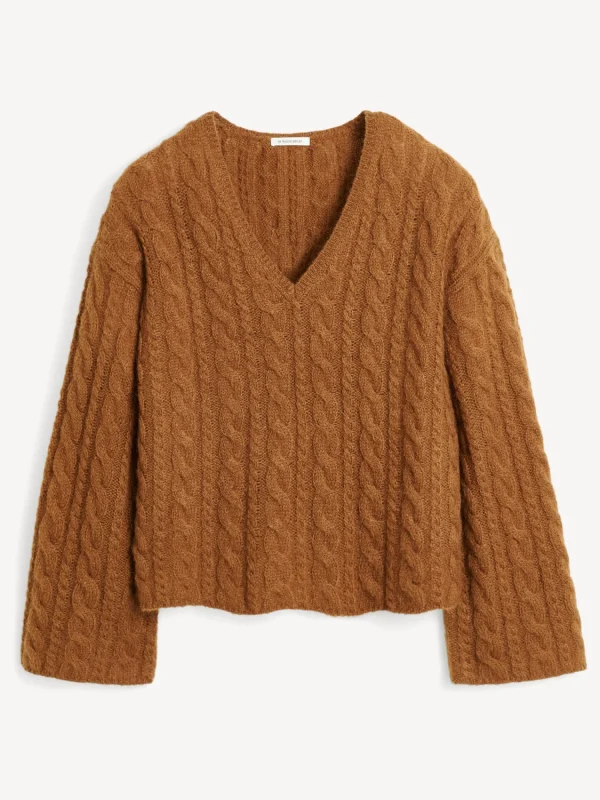 Strickmode^By Malene Birger Cimone Zopfstrickpullover Bison