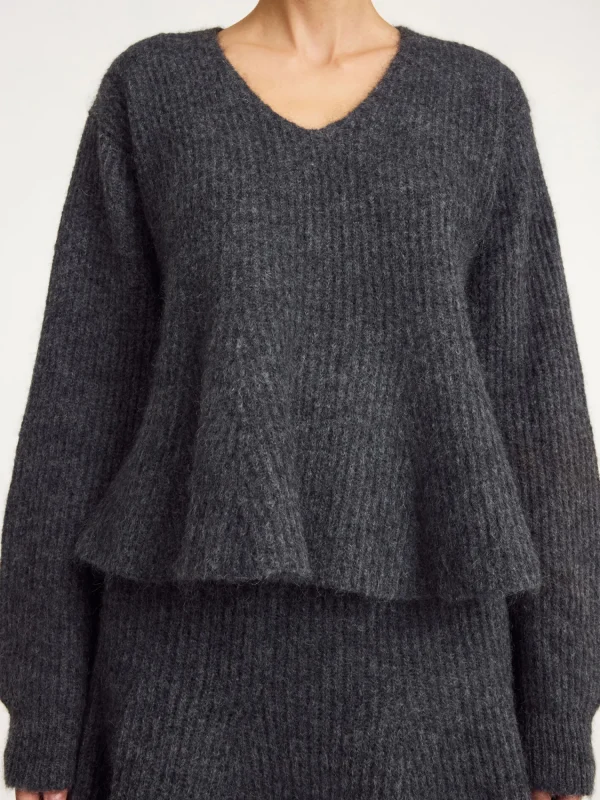 Strickmode^By Malene Birger Cova Pullover GreyMelange