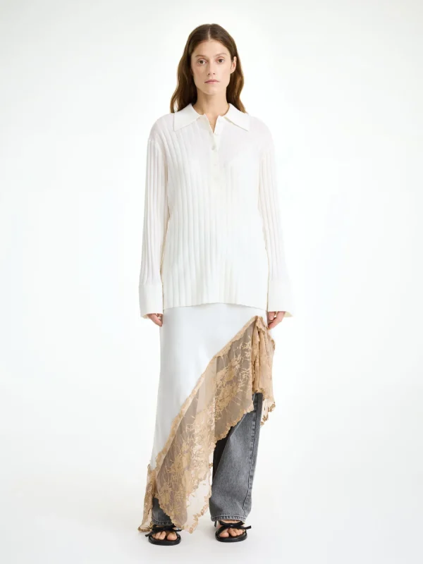 Strickmode^By Malene Birger Delphine Merinowoll-Pullover SoftWhite