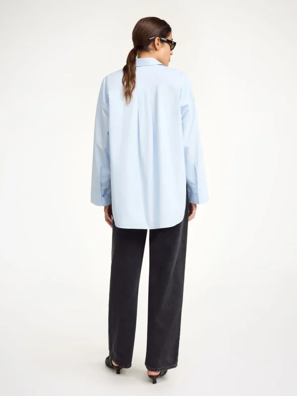 Hemden^By Malene Birger Derris Hemdbluse aus Biobaumwolle PeriwinkleBlue