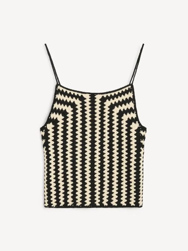 Tops & Blusen | Strickmode^By Malene Birger Doria Top aus Bio-Baumwolle CrochetBlack&White