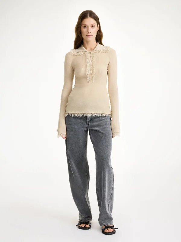 Strickmode^By Malene Birger Dreele Pullover aus Wollmischung OysterGray