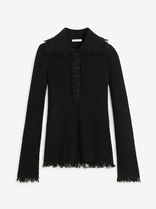 Strickmode^By Malene Birger Dreele Pullover aus Wollmischung Black