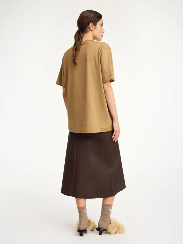 Tops & Blusen^By Malene Birger Fayeh T-Shirt aus Bio-Baumwolle LightBrown