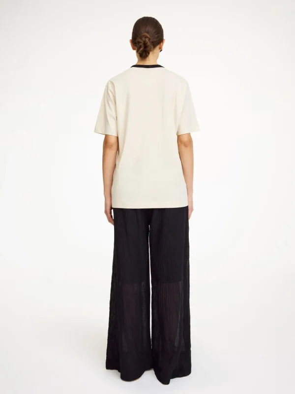 Tops & Blusen^By Malene Birger Fayeh T-Shirt aus Bio-Baumwolle OysterGray