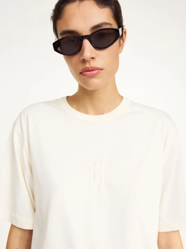 Tops & Blusen^By Malene Birger Fayeh T-Shirt aus Bio-Baumwolle SoftWhite