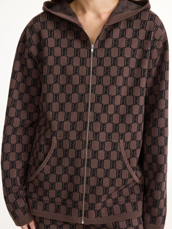 Athleisure Wear | Strickmode^By Malene Birger Felipa Gestrickter Kapuzenjacke DarkMahogany