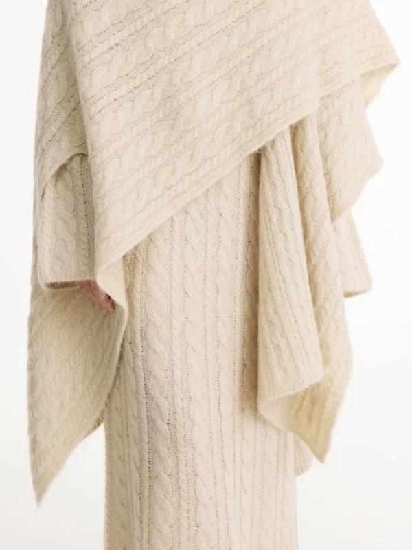 Strickmode | Mäntel & Jacken^By Malene Birger Kassillas Poncho aus Wollmischung OysterGray