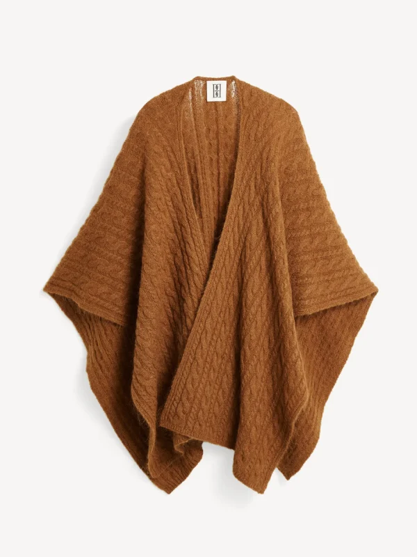 Strickmode | Mäntel & Jacken^By Malene Birger Kassillas Poncho aus Wollmischung Bison