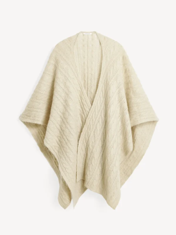 Strickmode | Mäntel & Jacken^By Malene Birger Kassillas Poncho aus Wollmischung OysterGray