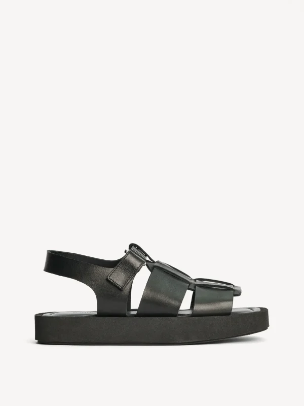 Schuhe^By Malene Birger Kleva Ledersandalen Black