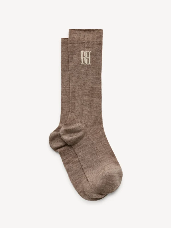 Weitere Accessoires^By Malene Birger Leiano Socken Warmbrown