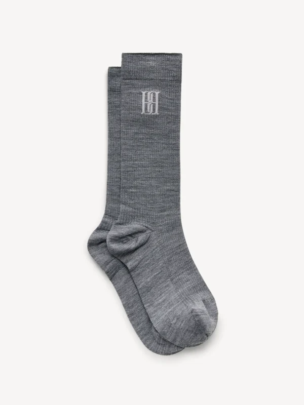 Weitere Accessoires^By Malene Birger Leiano Socken GreyMelange