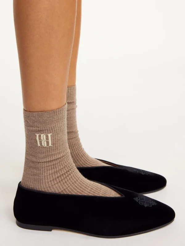 Weitere Accessoires^By Malene Birger Leiano Socken Warmbrown