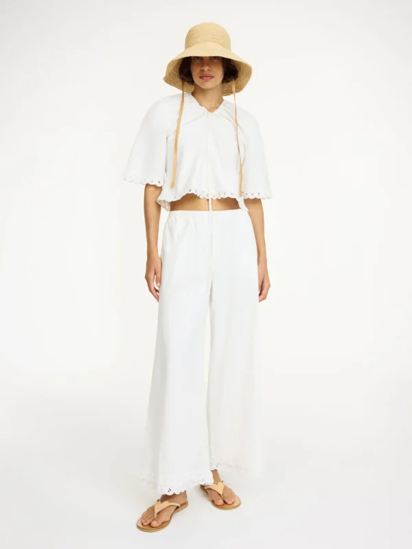 Hosen^By Malene Birger Luisa Hose aus Biobaumwolle SoftWhite