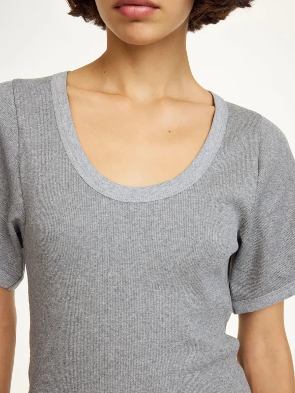 Tops & Blusen^By Malene Birger Lunai T-Shirt GreyMelange