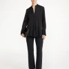 Tops & Blusen^By Malene Birger Mabillon Seidenoberteil Black