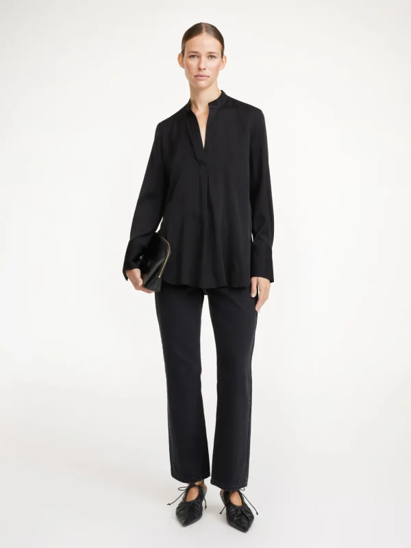 Tops & Blusen^By Malene Birger Mabillon Seidenoberteil Black