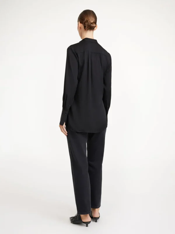 Tops & Blusen^By Malene Birger Mabillon Seidenoberteil Black