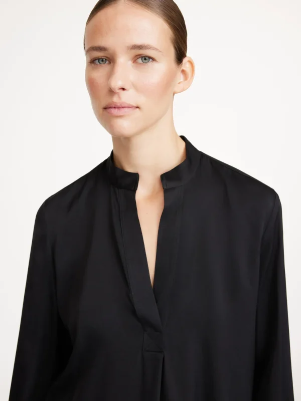 Tops & Blusen^By Malene Birger Mabillon Seidenoberteil Black