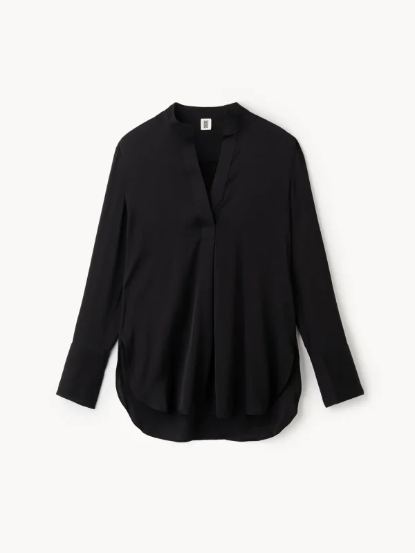 Tops & Blusen^By Malene Birger Mabillon Seidenoberteil Black