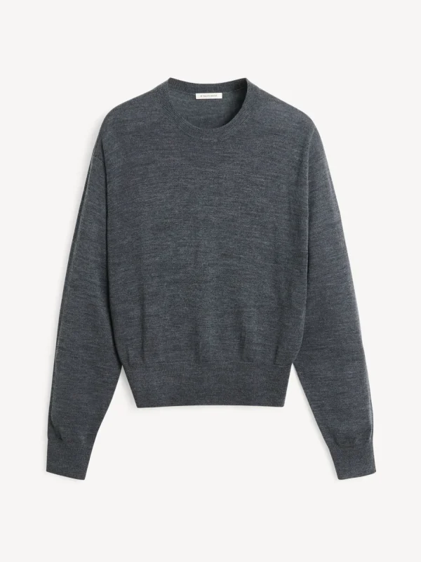 Strickmode^By Malene Birger Mantea Pullover aus Merinowolle Jetgrey