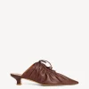 Schuhe^By Malene Birger Masey Mules aus Leder DarkMahogany