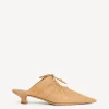 Schuhe^By Malene Birger Masey Mules aus Leder SandBeige