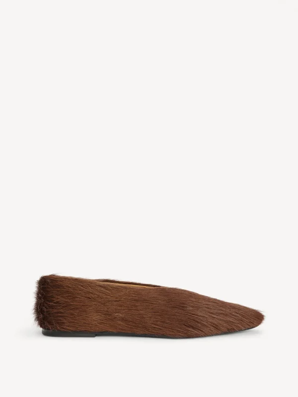 Schuhe^By Malene Birger Merina Flats aus Leder Warmbrown