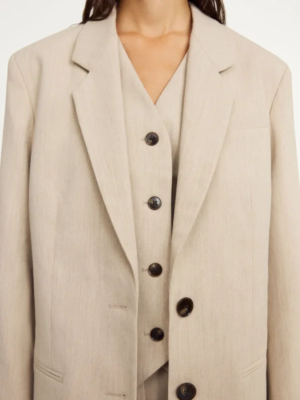 Blazer^By Malene Birger Ophie Einreiher Blazer BeigeMelange