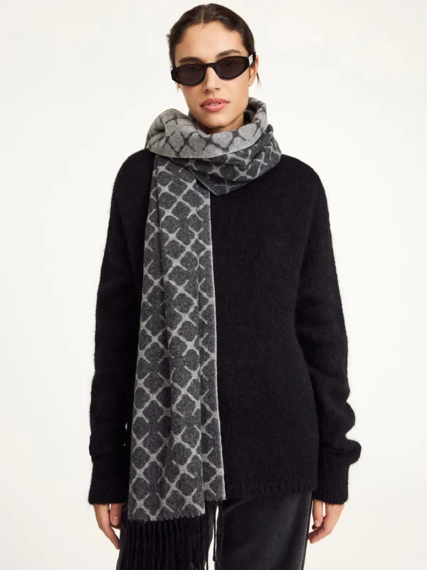 Schals^By Malene Birger Ortega Schal mit Kaschmir LightGreyMelange