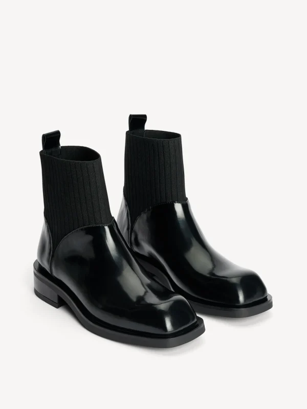 Schuhe^By Malene Birger Perlla Lederstiefel Black