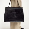 Taschen^By Malene Birger Ronlas Schultertasche aus Leder Black