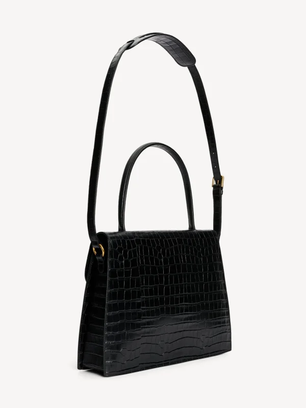 Taschen^By Malene Birger Ronlas Schultertasche aus Leder Black