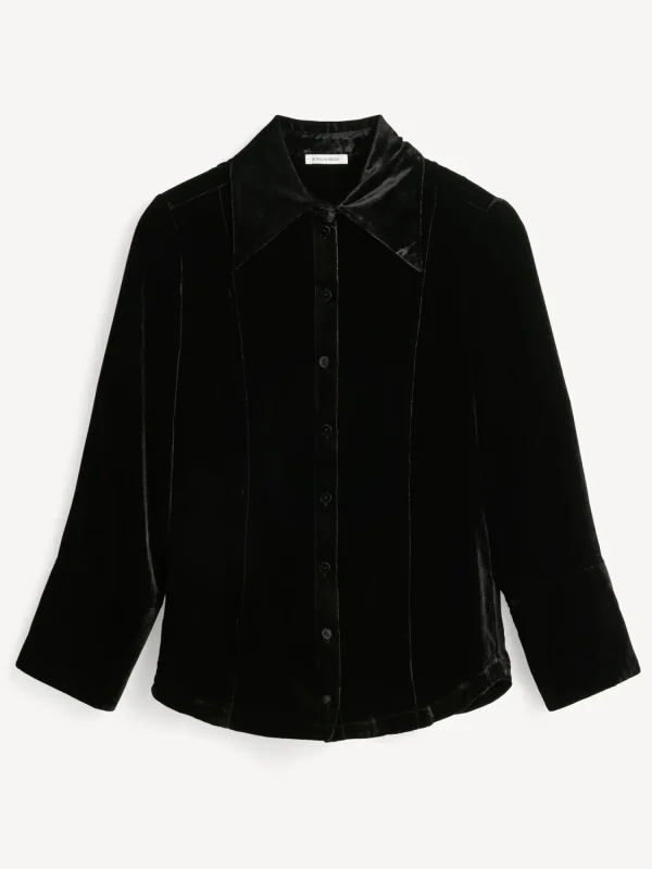 Hemden^By Malene Birger Rosiannas Samtbluse Black