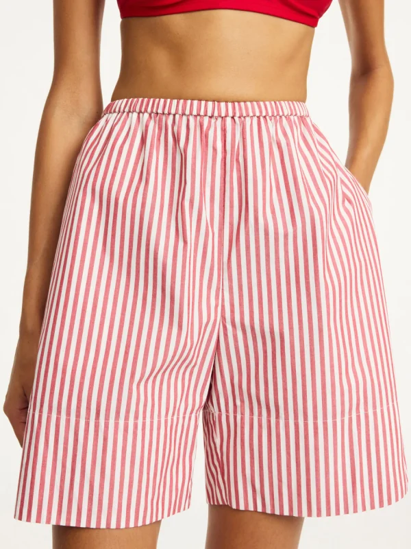 Shorts^By Malene Birger Siona Shorts RedWhiteStripes