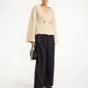 Strickmode^By Malene Birger Tinley Cardigan aus Wolle TwillBeige